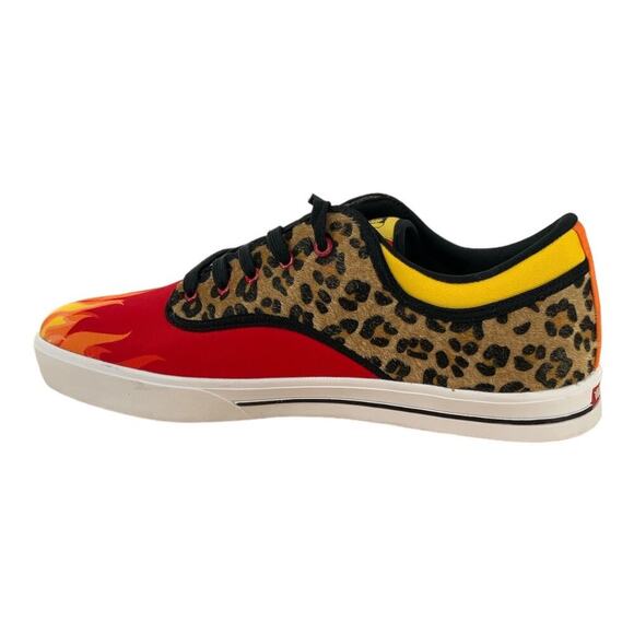 Vlado Spectro 3 Limited Edition Flames Mens Shoes Size 7.5 Leopard Print Red - Picture 14 of 14